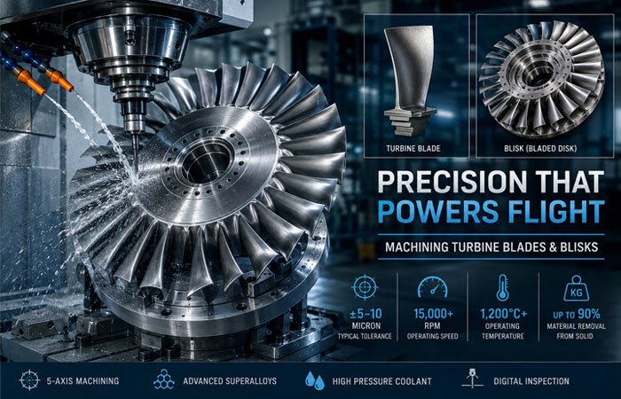 Machining of Turbine Blades & Blisks : Engineering the Heart of Modern Jet Engines through Precision Manufacturing Machining of Turbine Blades & Blisks : Engineering the Heart of Modern Jet Engines through Precision Manufacturing